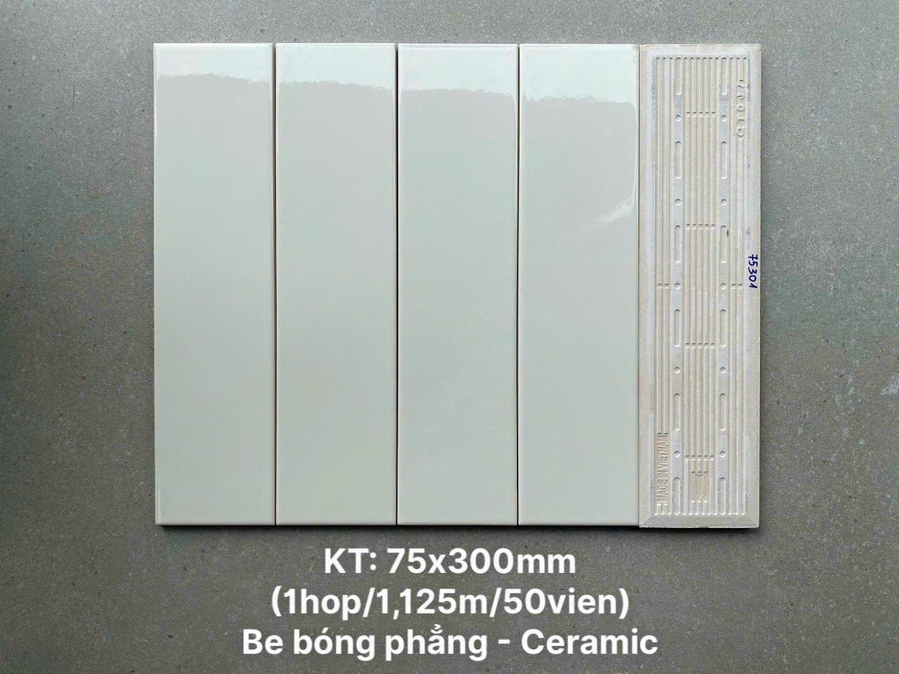 Gạch Trang Trí KT 75x300mm 75301 màu be