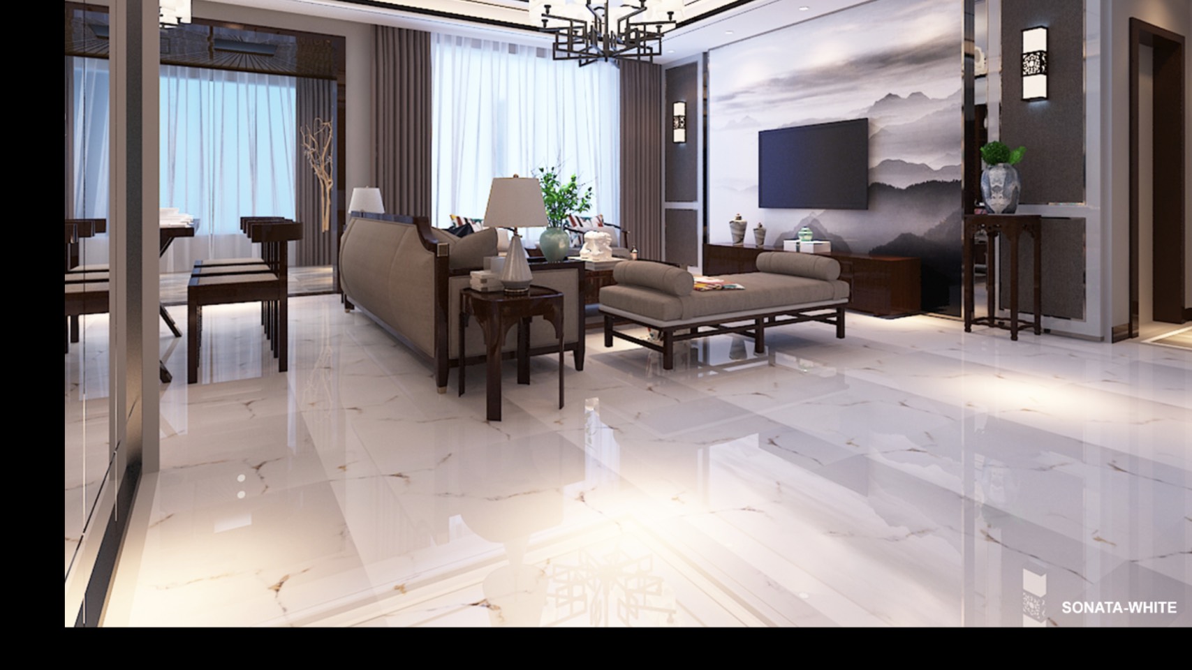 Gạch Ấn Độ 80×80 mã Sonata-white - Ảnh 2