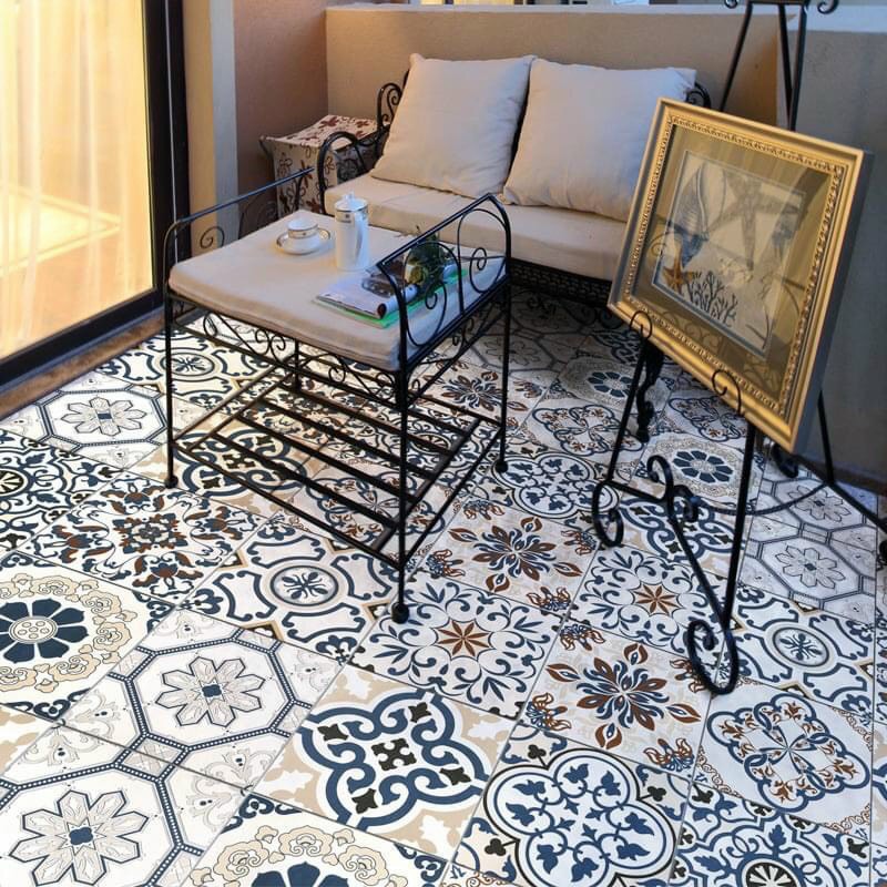 gạch bông men 20×20 xương granit