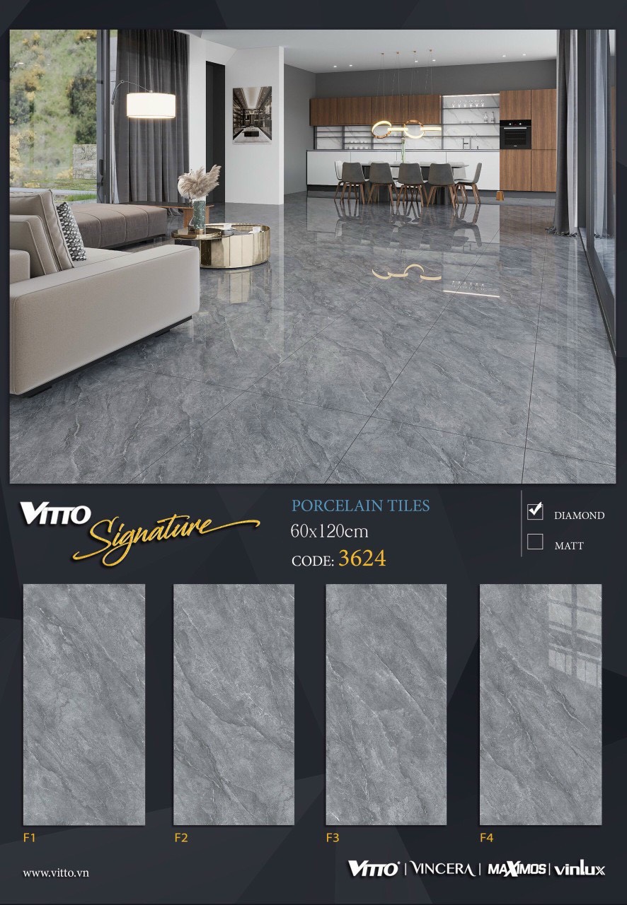 Gạch Vinlux KT 60×120 mã 3624